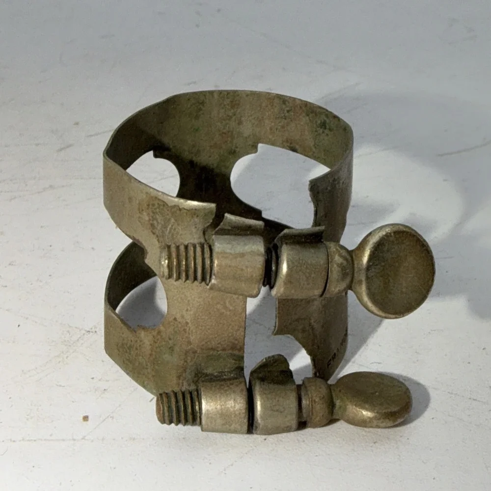 VINTAGE  1950's-60's Brass CLARINET LIGATURE